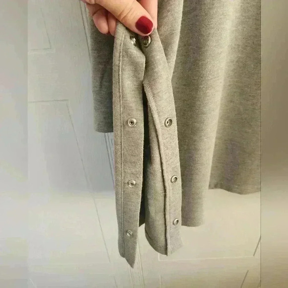 Ideology Gray Long Sleeve Round Neck Side Snap Long Tunic Plus 1X EUC - Picture 7 of 14